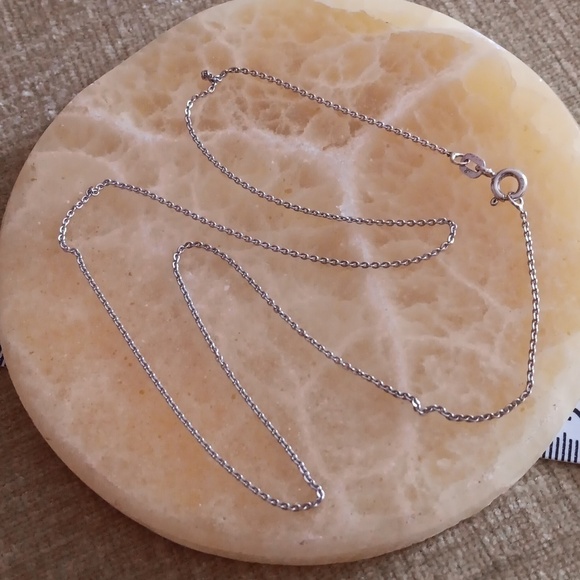 925 Italy Silver Delicate Tiny Chain Necklace - Picture 12 of 13